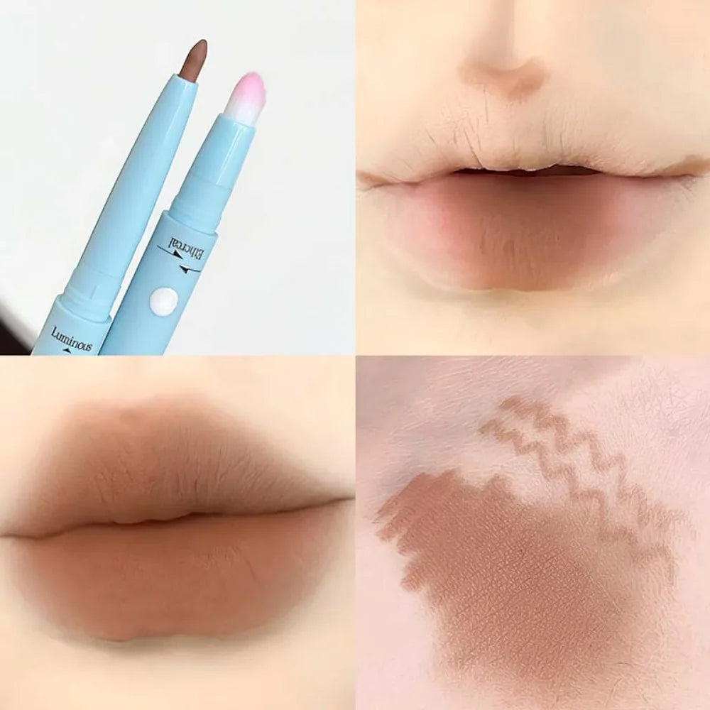 Double Head Rose Pink Lip Liner Matte Long Lasting Natural Lipliner Pencil Nude Brown Lip Liner Lipstick Lips Contour Makeup HIP 05