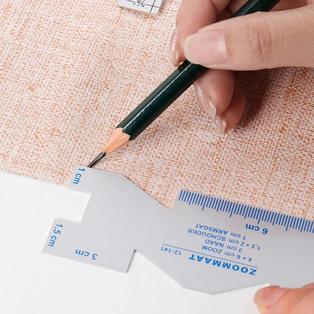 1pc Metal Measuring Gauge Quilting Ruler Hand Sewing Templates Ruler Sewing Gauge for Patchwork Sewing Tool Accessory HIP