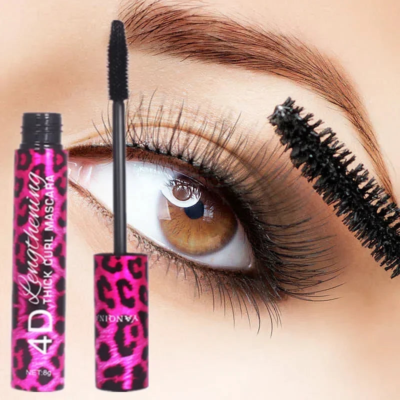 4d Silk Fiber Lash Mascara Long Curling Mascara Makeup Eyelash Black Waterproof Fiber Mascara Extension Eye Lashes Makeup Tool HIP