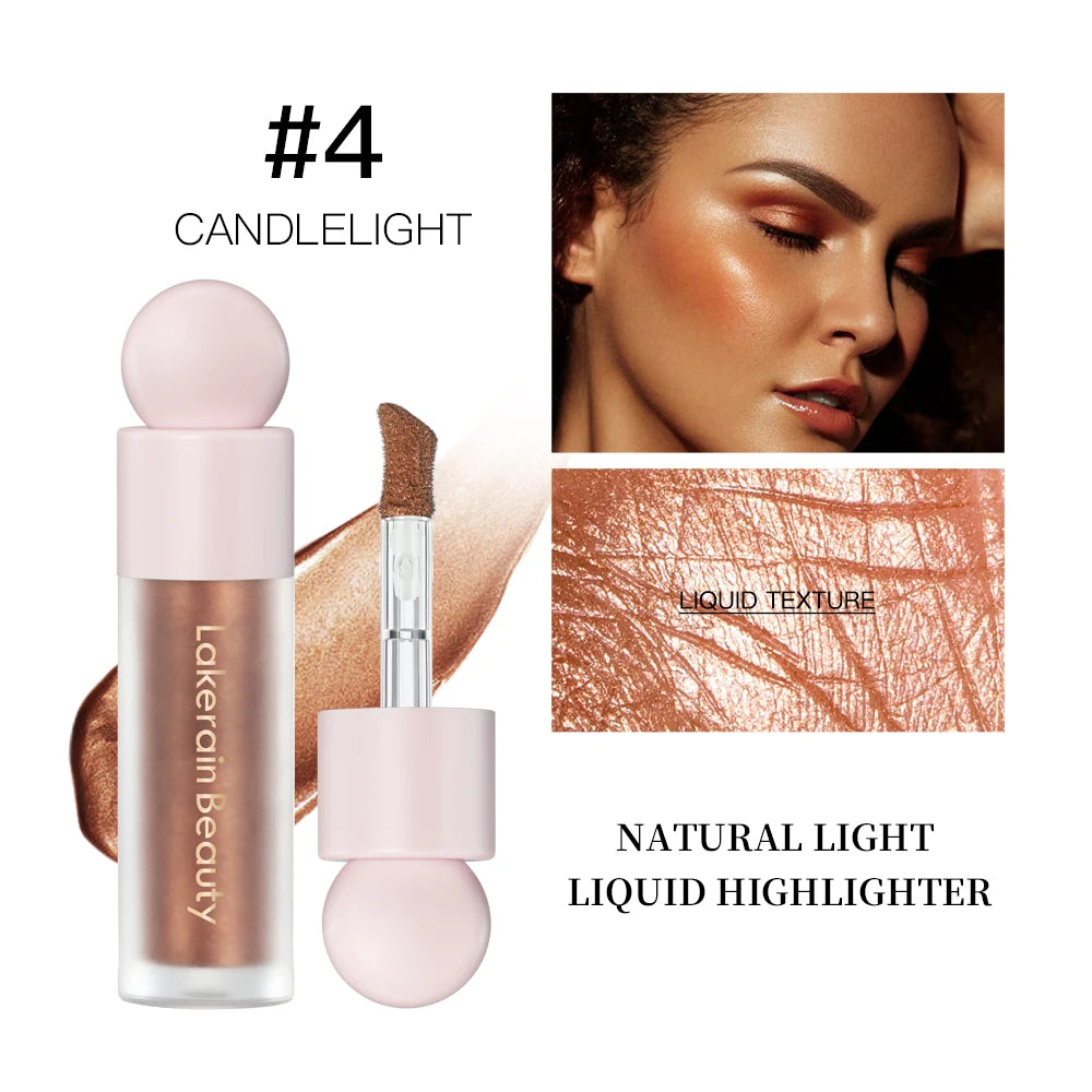 4Color Face Liquid Highlighter Bronzer Contouring Highlight Fluid Makeup Face Shimmer Shine High Lighter Iluminador Maquillaje HIP 4