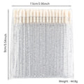 YSDO 50pcs Glitter Lip Gloss Brush Crystal Lipstick Applicators Eyelash Extension Cleaning Brushes Cleaner Makeup Tools Cosmetic HIP 50pcs-crystal-white