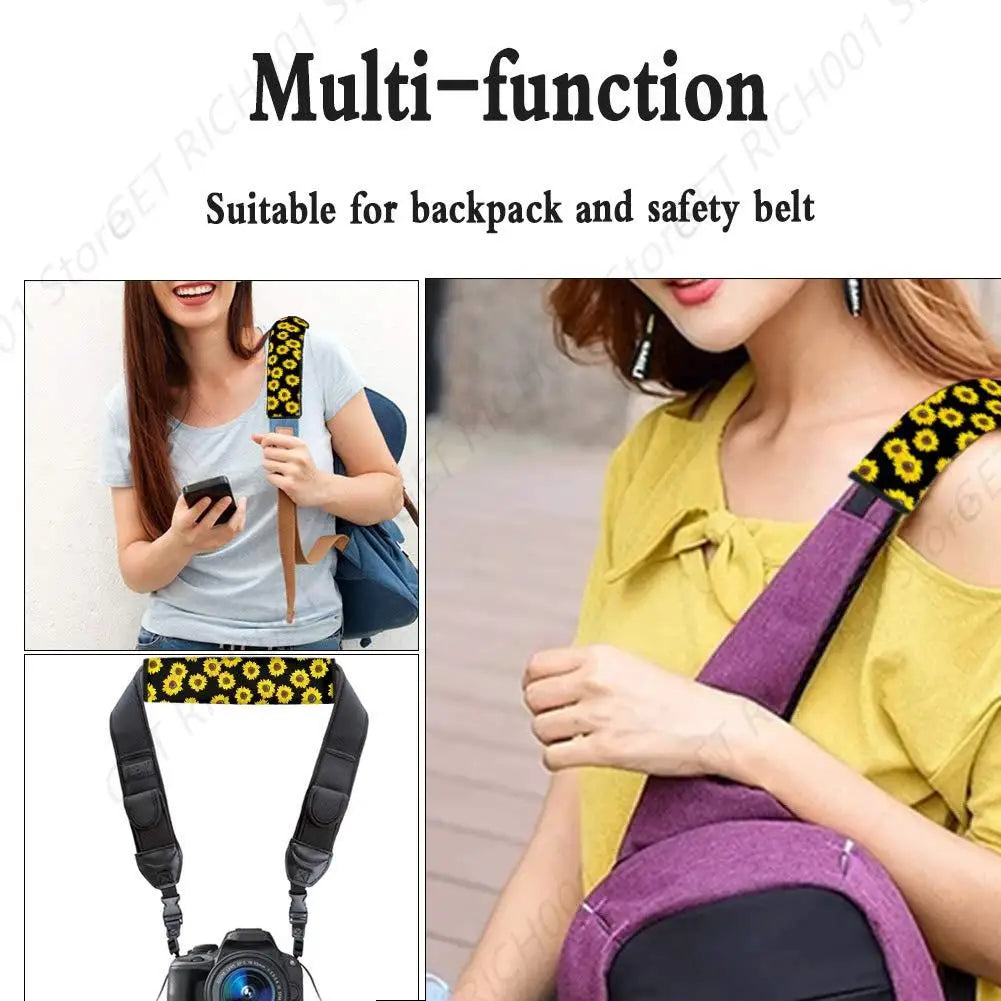 Sloth & Leopard Neoprene Seat Belt Shoulder Pads – 2 Pack Seat Belt Pad Cover HIP