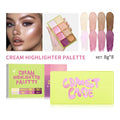 Eyebrow Cream Blush Curve Case Cream Cosmetics Highlighter Palette Matte Shimmer Finishes Shadow Tones Long-Lasting Cosmetics HIP 1Highlight