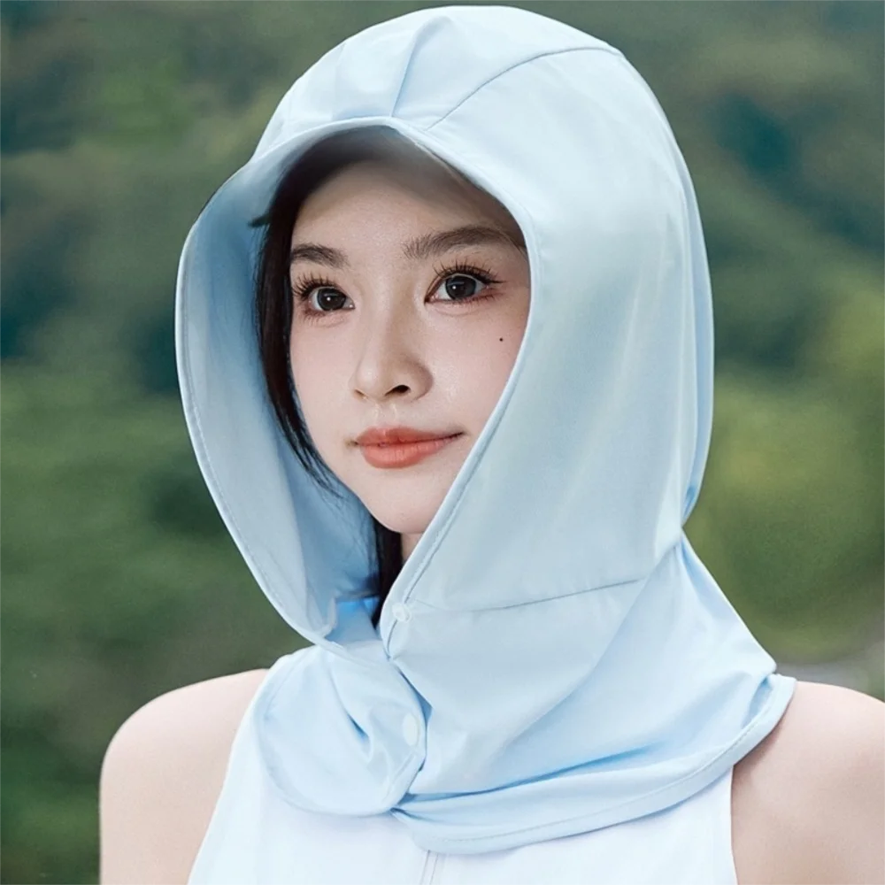 Ice Silk UV Face Mask & Neck Cover – Breathable Sun Protection UV Neck Face Cover HIP Sky Blue