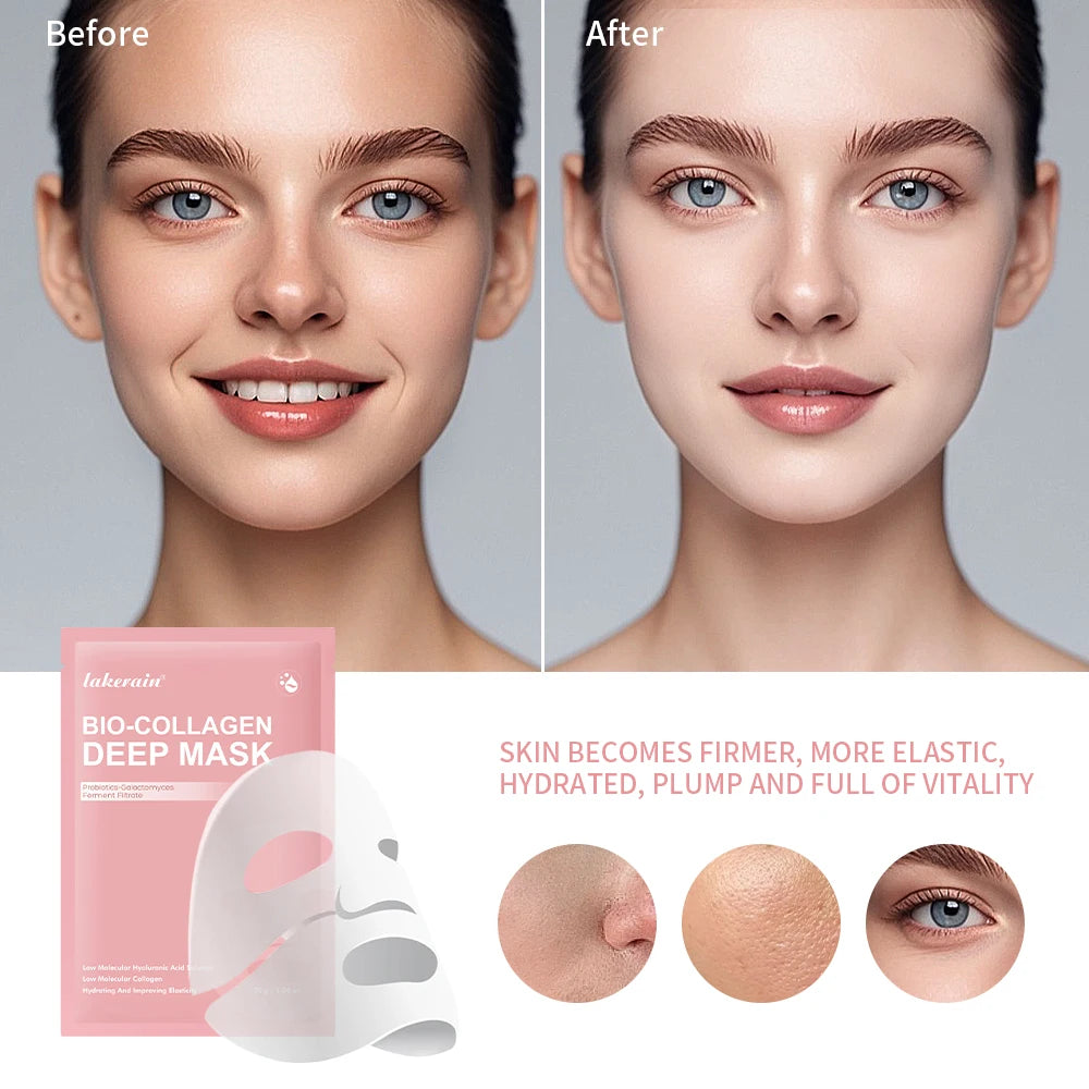 Bio-Collagen Overnight Hydrogel Deep Mask Hydrating Plumping Shrink Pores Improve Elasticity Korean Facial Skin Care Mask Women HIP