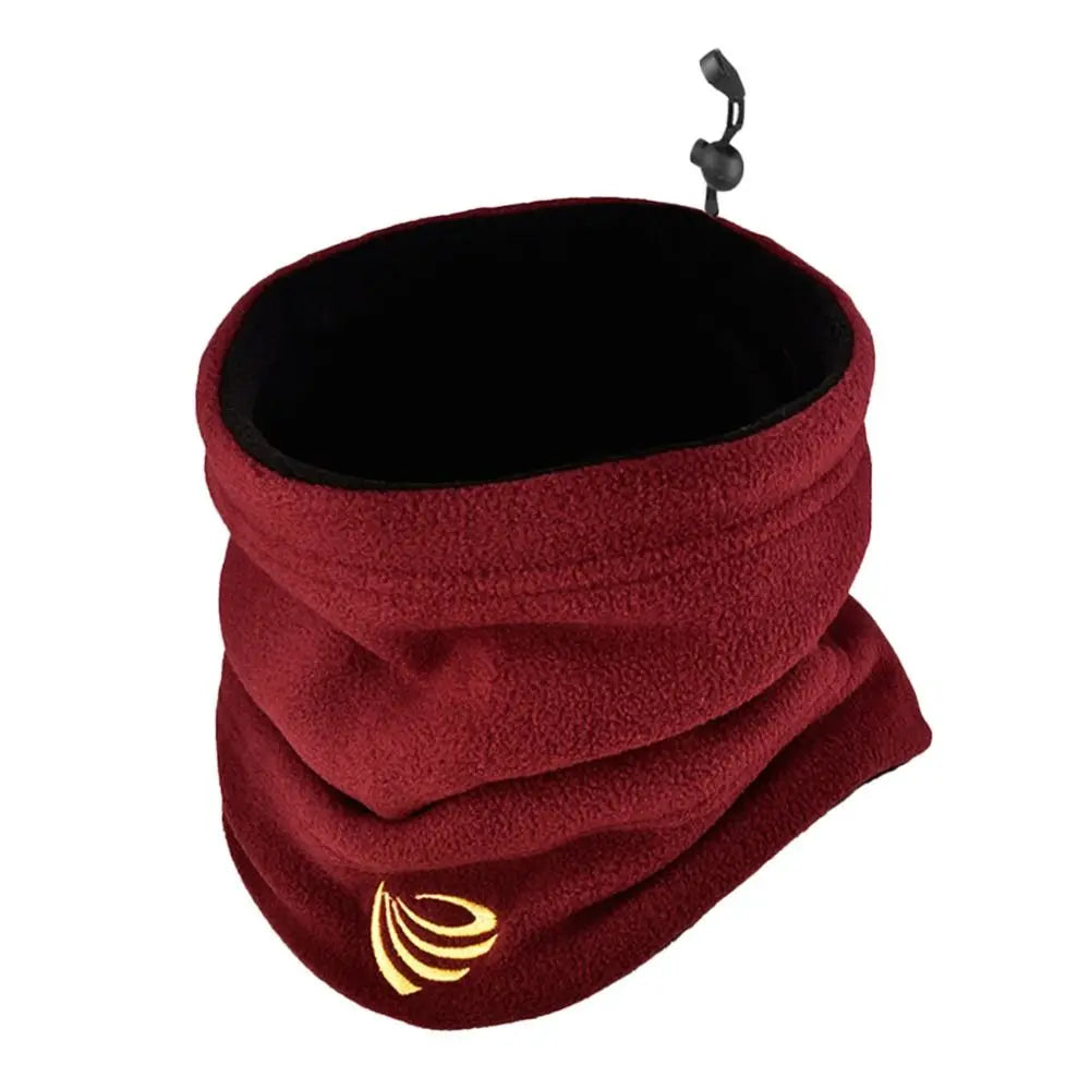 Fleece Neck Gaiter Ski Tube Scarf – Unisex Winter Face Mask Fleece Neck Gaiter HIP wine red