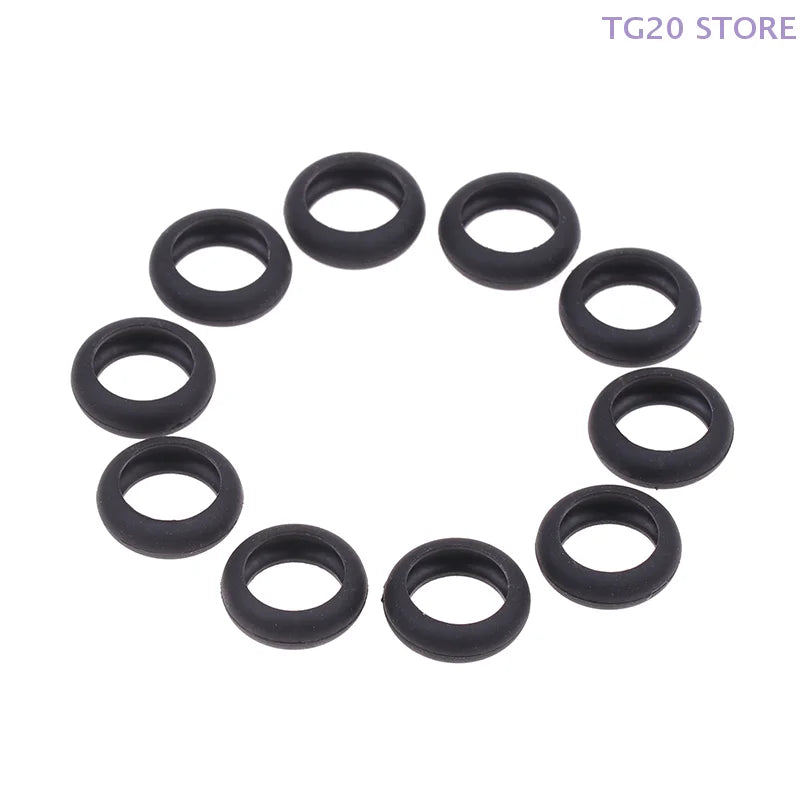 10-Pack Silicone Earphone Shell Cover Rings – 14mm Black Earphone Accessories HIP