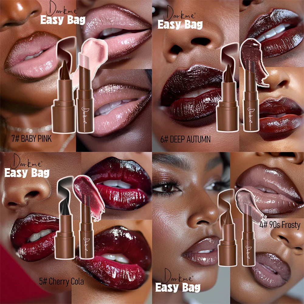 Tapered Tip Matte Lip Liner Pencil & Pearlescent Lipstick Set Long Lasting Waterproof Sparkling Professional Lip Makeup Duo HIP