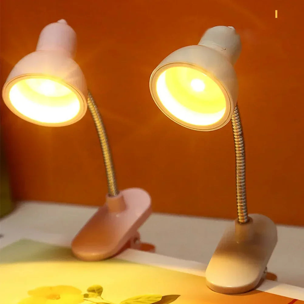 Mini LED Book Light Clamp Reading Lamp Night Lights For Notebook Read Bookmark Desk Clip Design Home Bedroom Girl Child Student HIP