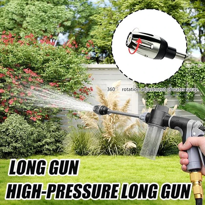 Alloy High-Pressure Water Gun Lance – Long Pole Rubber Handle Garden Water Lance HIP