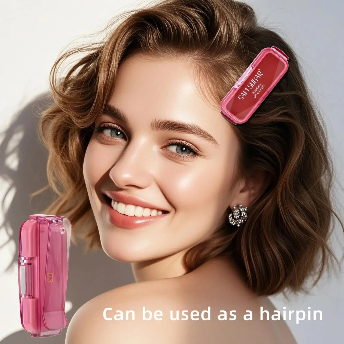 SAM SUGAR Matte Blush Cream – Multi-Use Lips, Face & Cheeks Cream Blush Stick HIP
