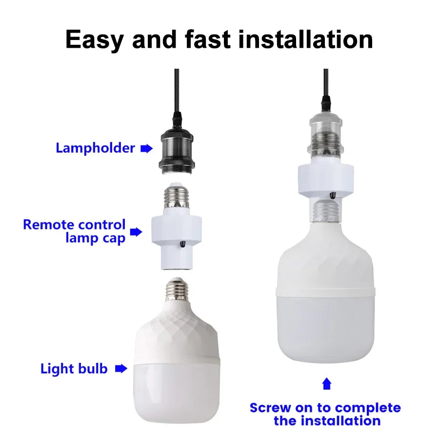 Infrared Smart Convertible LED Lamp Holder E27 AC85-265V With IR Remote Control Timer Switch For LED Downlight Pendant Lighting HIP