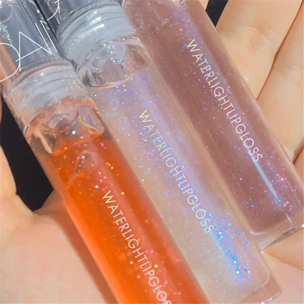 Wet Gloss Crystal Jelly Lip Gloss Shiny Clear Mirror Moisturizing LipGloss Glitter Liquid Lipstick Lips Oil Lip Tint Care Makeup HIP