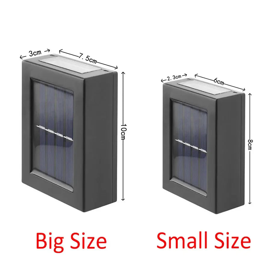 Outdoor Solar Wall Lamp Up and Down Wall Washer Light Waterproof Solar Lights For Garden Street Landscape Balcony Yard Decor HIP