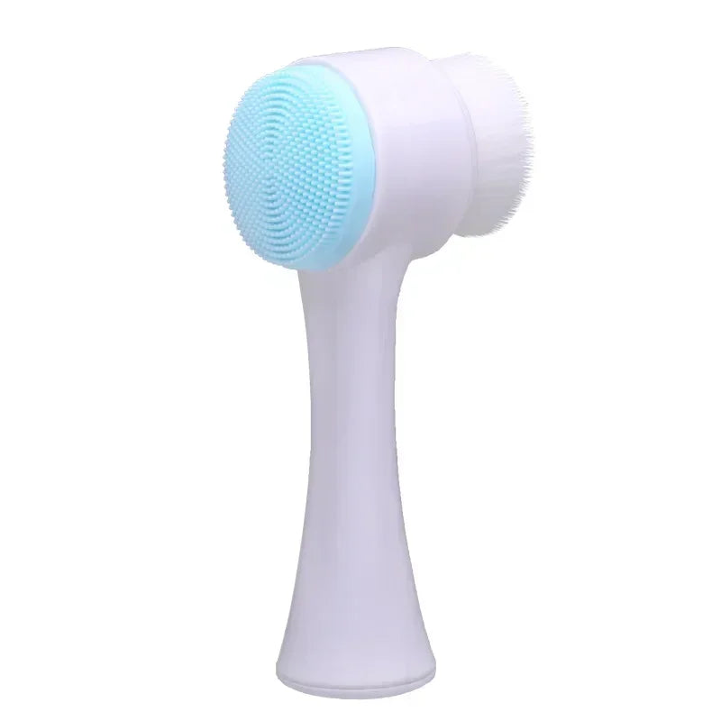 3D Double-Sided Silicone Facial Cleansing Brush | RUZOFO Facial Cleansing Brush HIP C567-bule