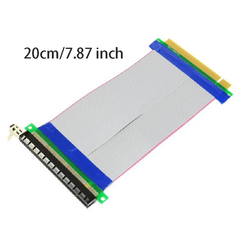 PCI-E 16X Ribbon Extension Cable PCIE 2.0 Riser Card 20CM PCIe Riser Cable HIP