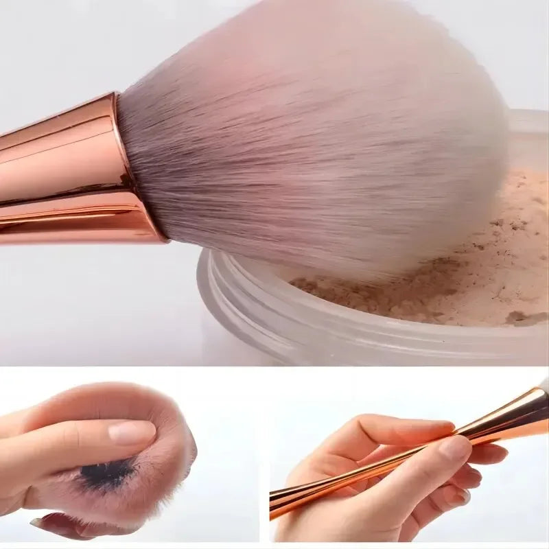 RUZOFO Rose Gold Blush Brush – Contour & Highlight Tool Face Makeup Brush HIP