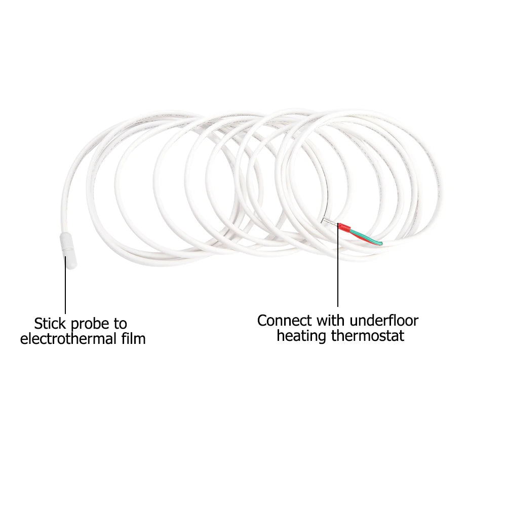 Underfloor Heating Thermostat Probe 3 Meters Underfloor Heating Thermostat Accessory Floor Temperature Sensor Probe Cable HIP