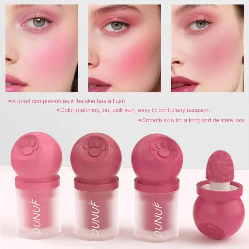 DUNUF Cat Paw Liquid Blush Trio – Buildable & Long-Lasting Liquid Blush Stick HIP