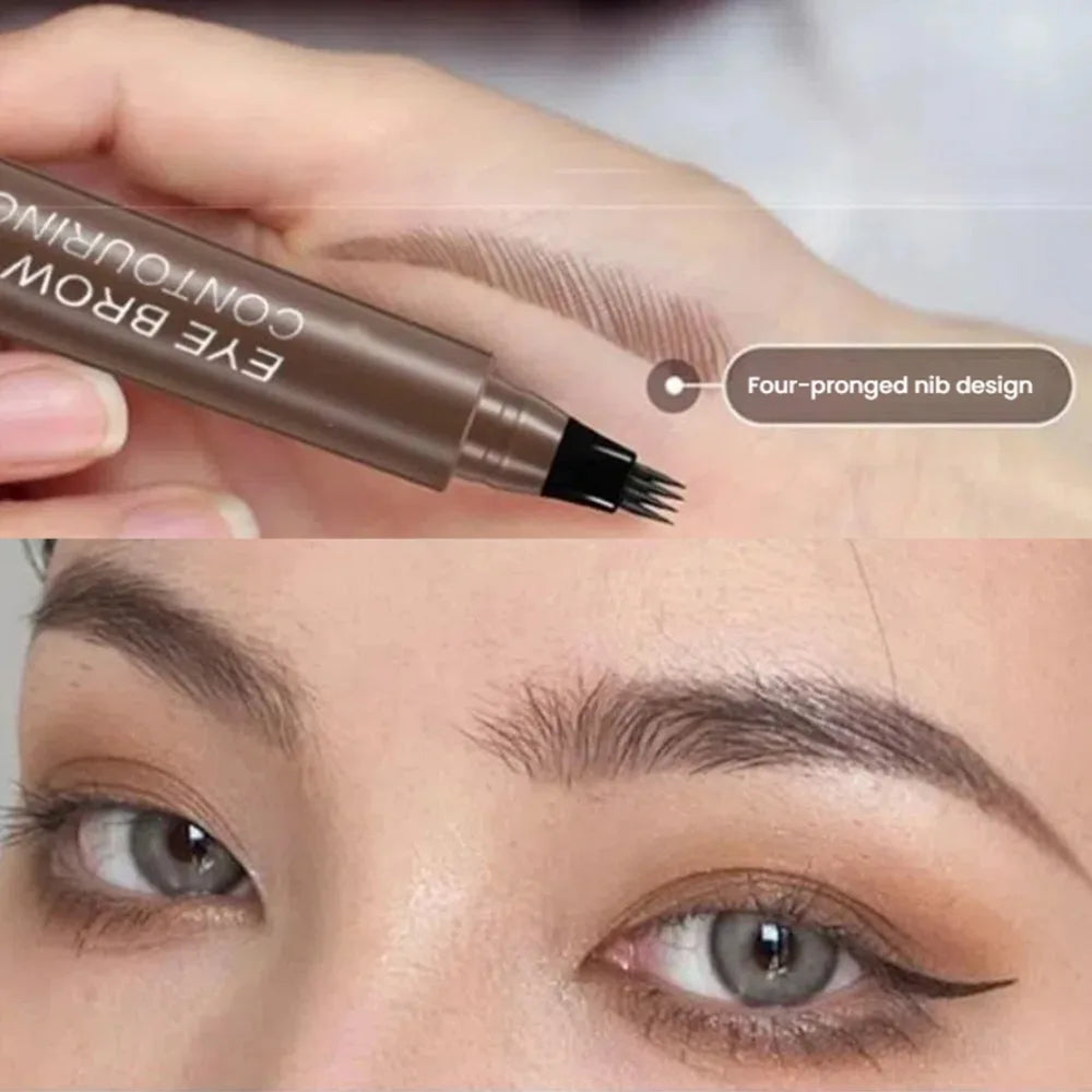 5 Colors Microblading Eyebrow Pen Waterproof Liquid Eyebrow Pencil Long Lasting Eyebrow Pen 4 Points Eye Brow Pen Cosmetics HIP