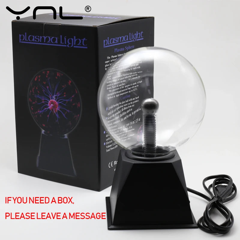 YNL Magic Plasma Ball Light – 3–6 Inch Electric Glass Lamp Novelty Plasma Lamp HIP