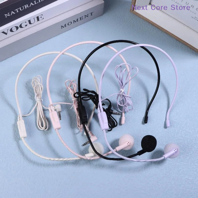 Head-Mounted Headset Microphone 3.5mm – Teaching & Meetings Headset Microphone HIP