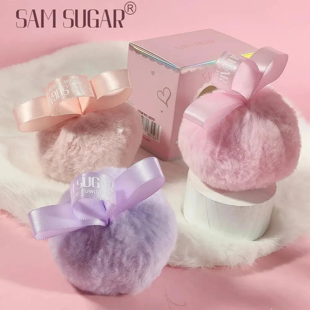 SAM SUGAR Shimmer Highlighter Powder Puff – Face & Body Glow Body Shimmer Highlighter HIP