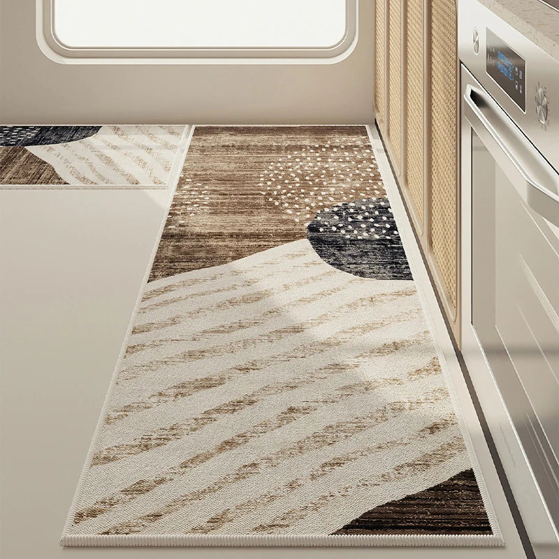 Soft Loop Fleece Kitchen Floor Mat – Stain-Resistant Rug Loop Fleece Floor Mat HIP