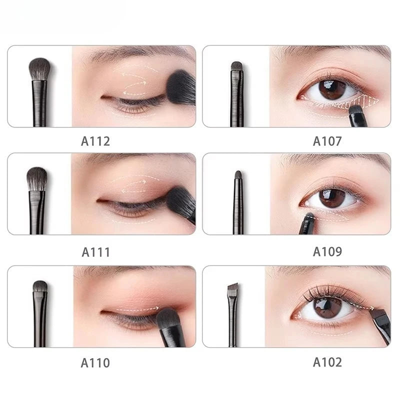 6-Piece Eye Makeup Brush Set – Eyeshadow, Liner & Brow Eye Makeup Brush Set HIP