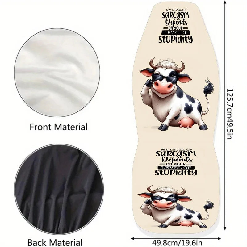 Cow Print Universal Car Seat Cover – All-Season Front Seat Car Seat Cover HIP