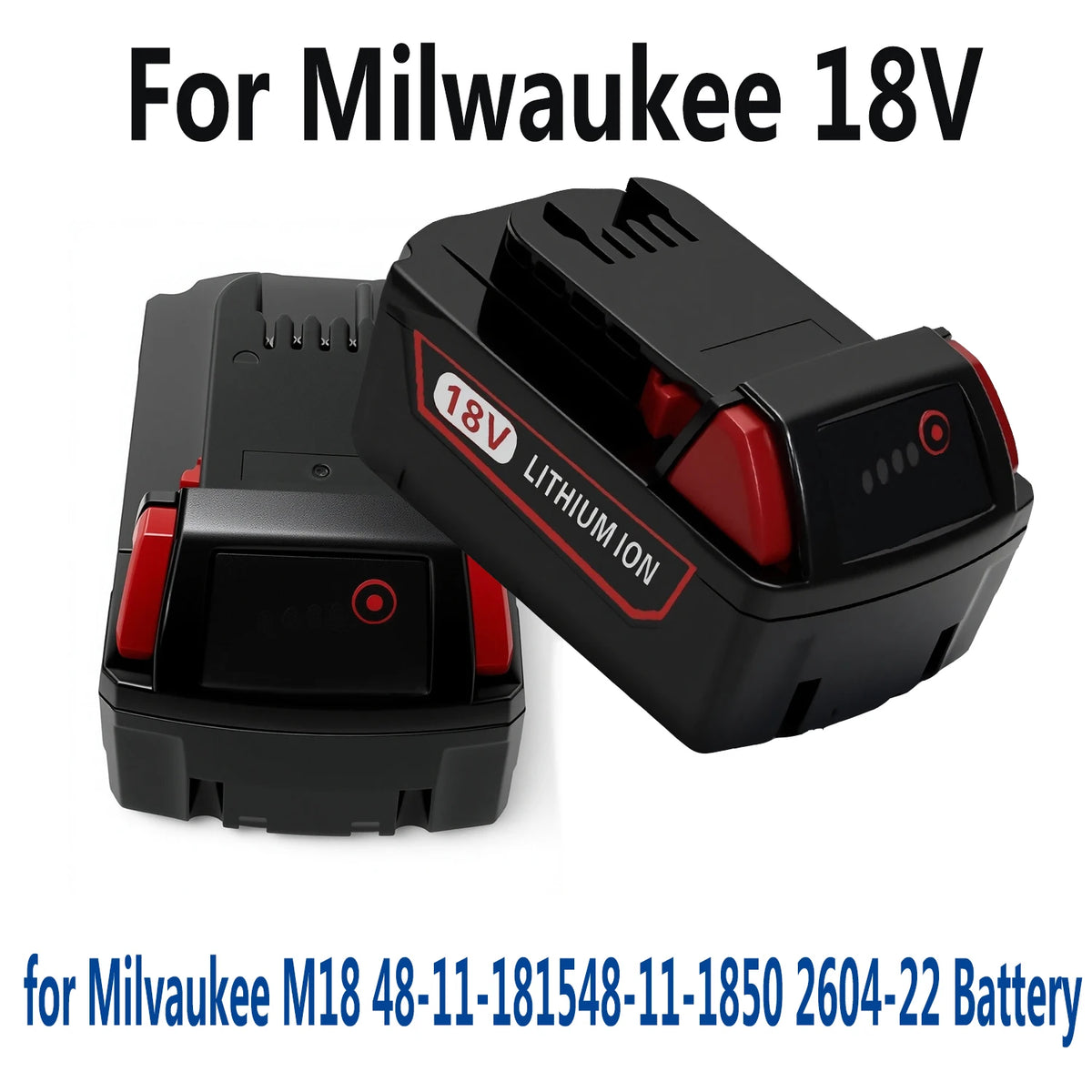 18V Li-Ion Replacement Battery for Milwaukee M18 – 6000mAh Power Tool Battery HIP
