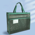 A3 Mesh PVC Art Project Bag – Waterproof Zipper Storage Art Storage Bag HIP Green