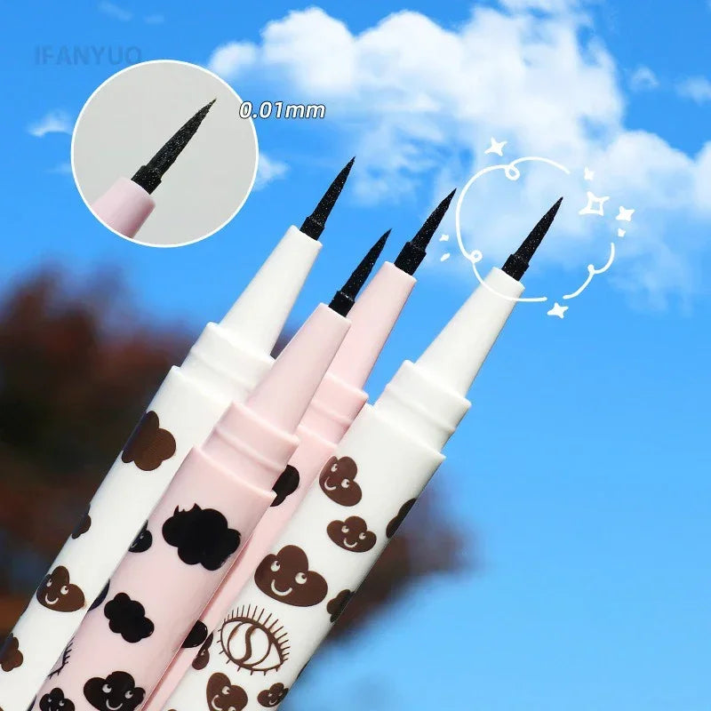 0.01mm Liquid Eyeliner Pen Ultra-thin Matte Smooth Quick Dry Waterproof Eyeliner Lower Eyelash Silkworm Pencil Non Smudging HIP