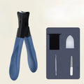 Anti-Splash Nail Clipper for Thick Nails – Stainless Steel Nail Clipper HIP C588-blue-5pcs