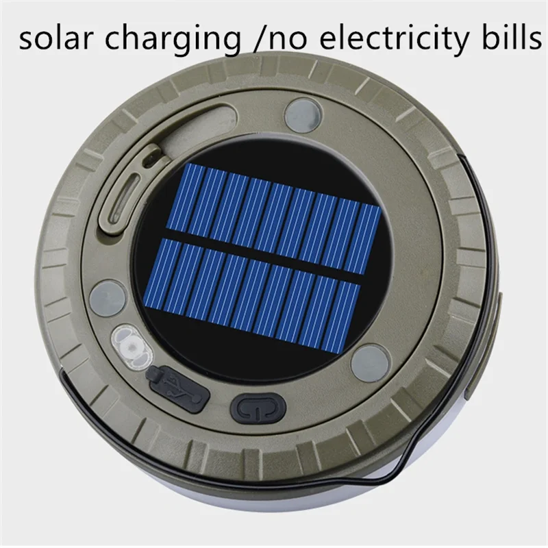 Solar 10M RGB LED Camping String Light with Flashlight Hook Solar Camping String Light HIP