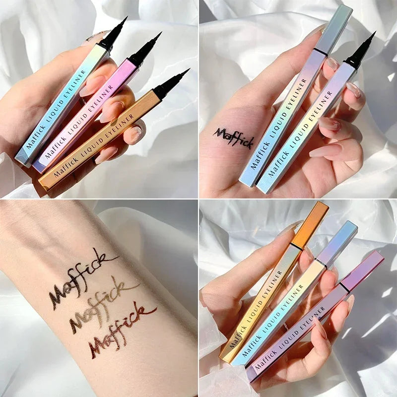 Eye Shadow Liner Combination cosmetics Black Pen Waterproof Is Not Blooming Eyeliner Pen Quick-drying Eyeliner Colorful Effect HIP