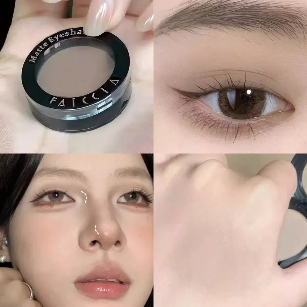 Eyeshadow Illuminator Matte White Highlighter Brighten Palette Lasting Shimmer Glitter Highly Pigmented Monochrome Eyes Makeup HIP