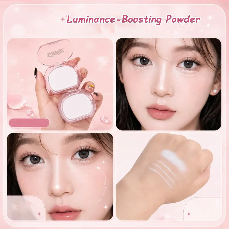 Pure White Matte Face Highlight Powder Long Lasting Smooth Finishing Powder Light Weight Daily Women Face Contour Highlighter HIP
