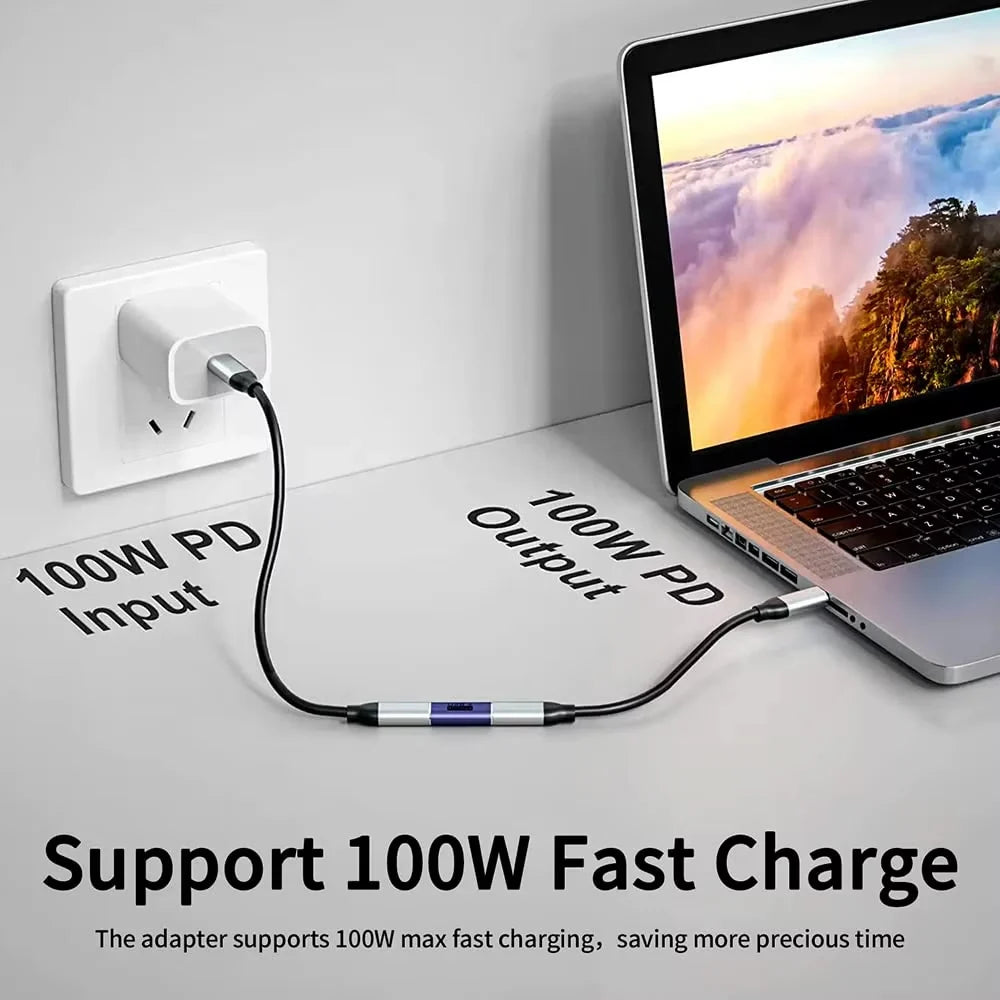 USB4 Thunderbolt 3 40Gbps Type-C Female to Female Coupler USB-C Coupler Adapter HIP