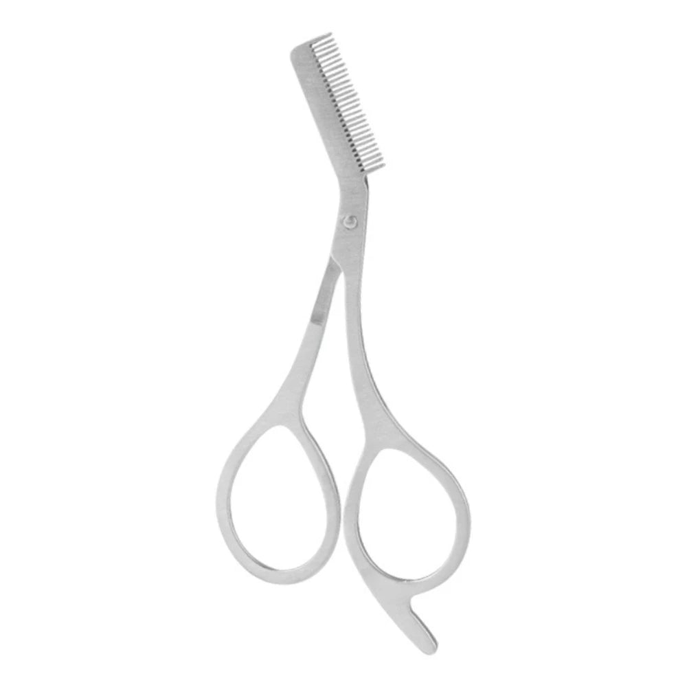 1Pc Stainless Steel Eyebrow Trimmer Scissors Precision Grooming Tool for Men & Women Effortless Knife Hair Removal Shaver Tool HIP Matte Material