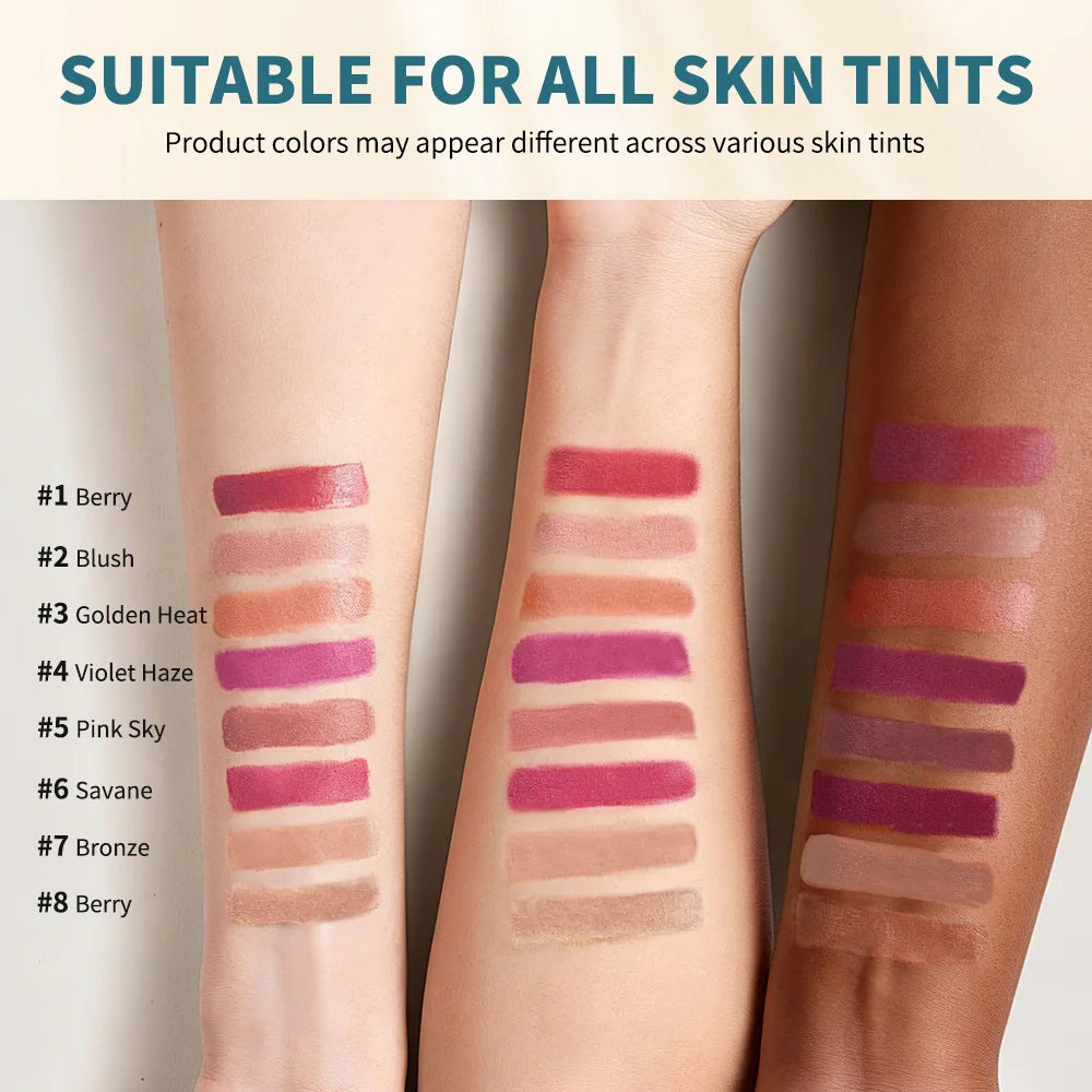 8 Color Balm SPF 50 Mineral Sun Lip & Cheek Tint Hydrating Water Resistant Long Lasting Buildable Blush Natural Makeup HIP