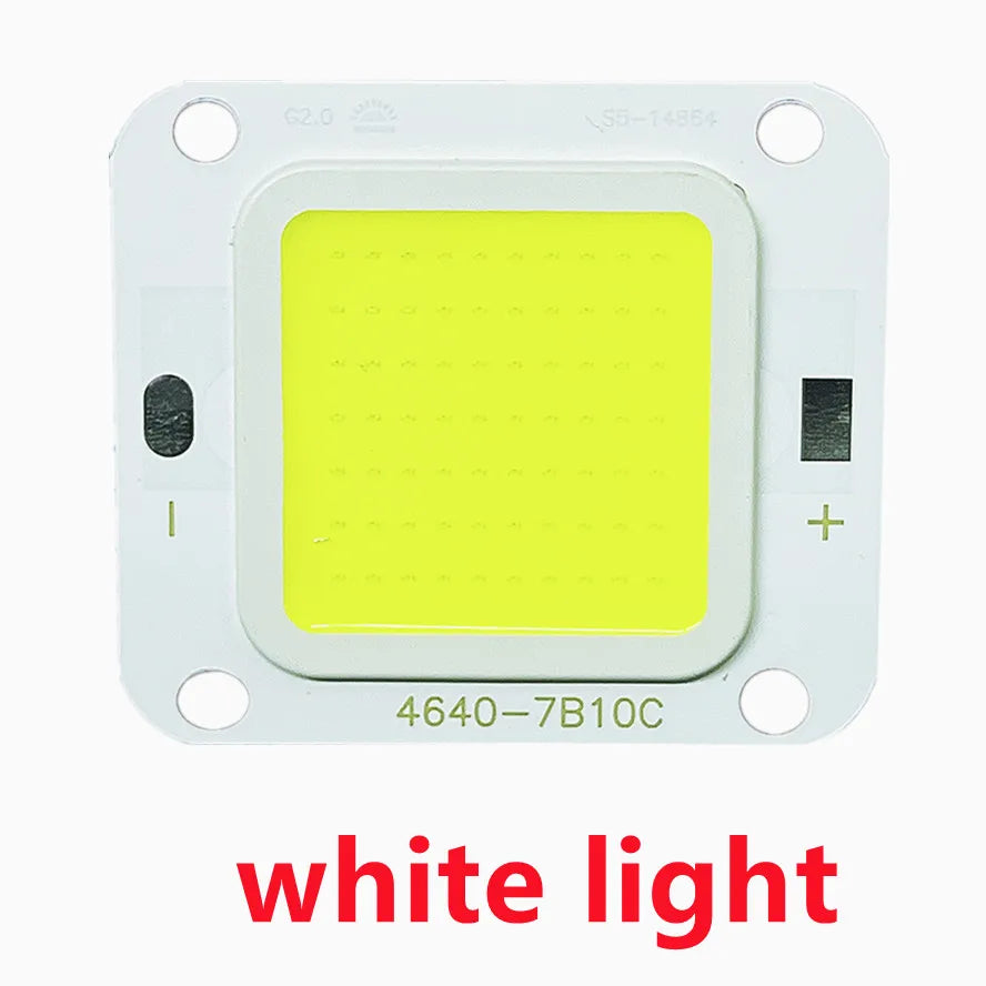 LED COB Chip 10W–70W DC27-36V No Driver DIY Flood Spotlight LED COB Chip HIP Cold White 6500K 20W 46X40MM