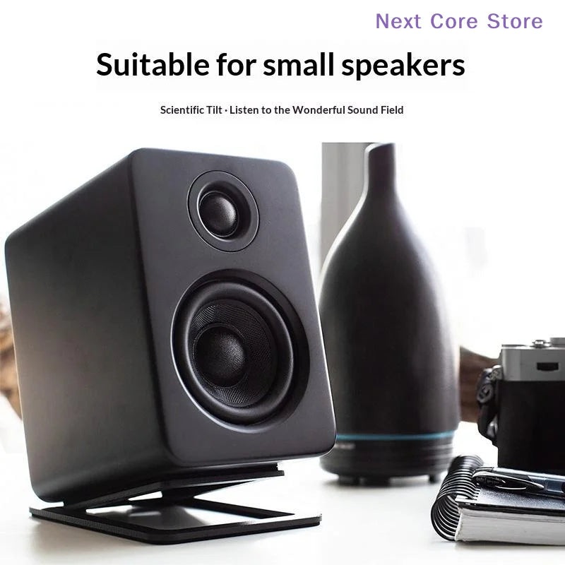 2-Pack Aluminum Desktop Speaker Stands – 16° Tilt & Damping Speaker Stand Set HIP