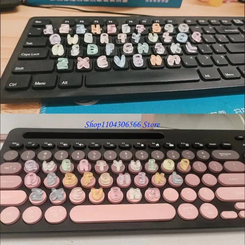 Resin Keyboard Keycap Stickers – 26 Letters & 10 Numbers Keyboard Keycap Stickers HIP