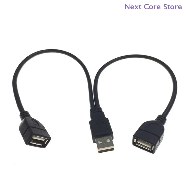 USB 2.0 1 Male to 2 Female Splitter Cable – 15cm/30cm USB Splitter Cable HIP