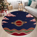Cartoon Round Carpet – Soft Polyester Bedroom & Reading Rug Decorative Round Rug HIP 1 80X80CM