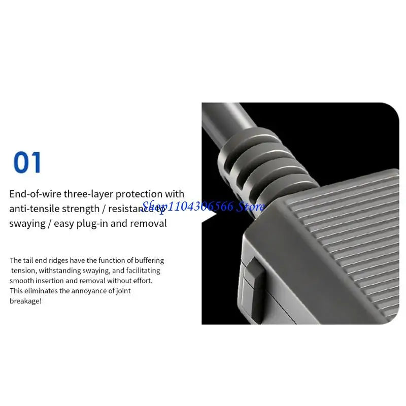 12cm Type-C to WiiU Power Cable with Blue LED | Compact Gaming Power Cable HIP