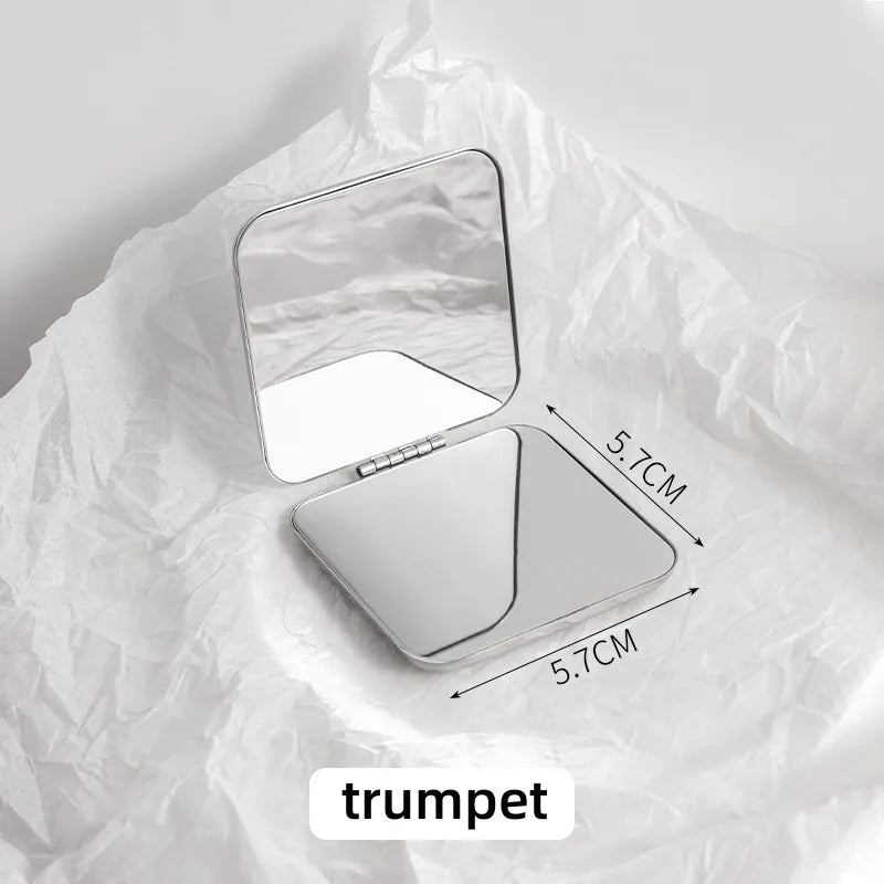 Foldable Double-Sided Pocket Makeup Mirror – Travel Compact Compact Makeup Mirror HIP C538-square