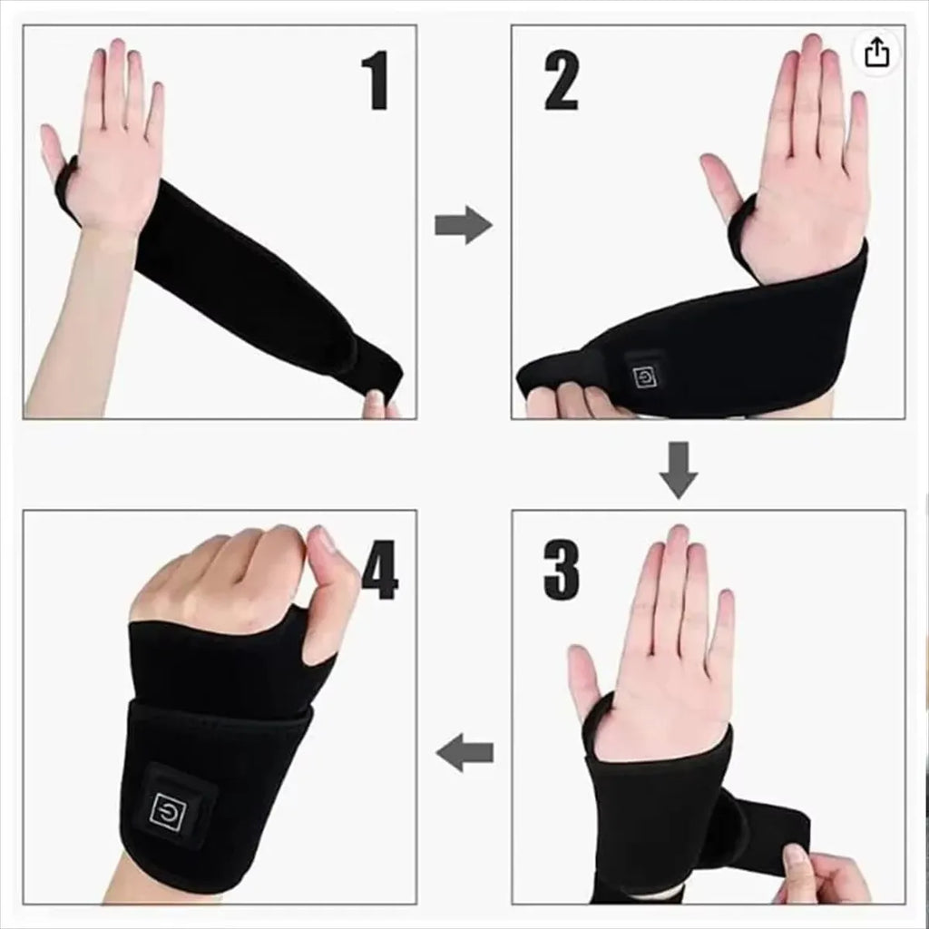 USB Heated Wrist Brace – Adjustable Breathable Support Heated Wrist Brace HIP