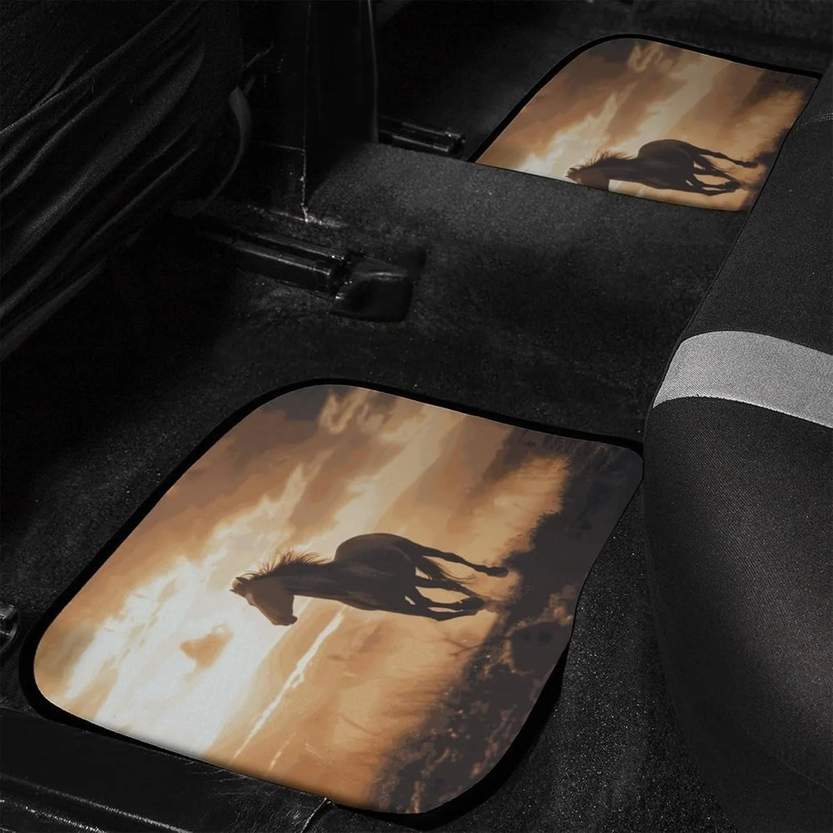 4-Pc Horse Car Floor Mats – Universal Fit SUV Truck Sedan Auto Floor Mats HIP
